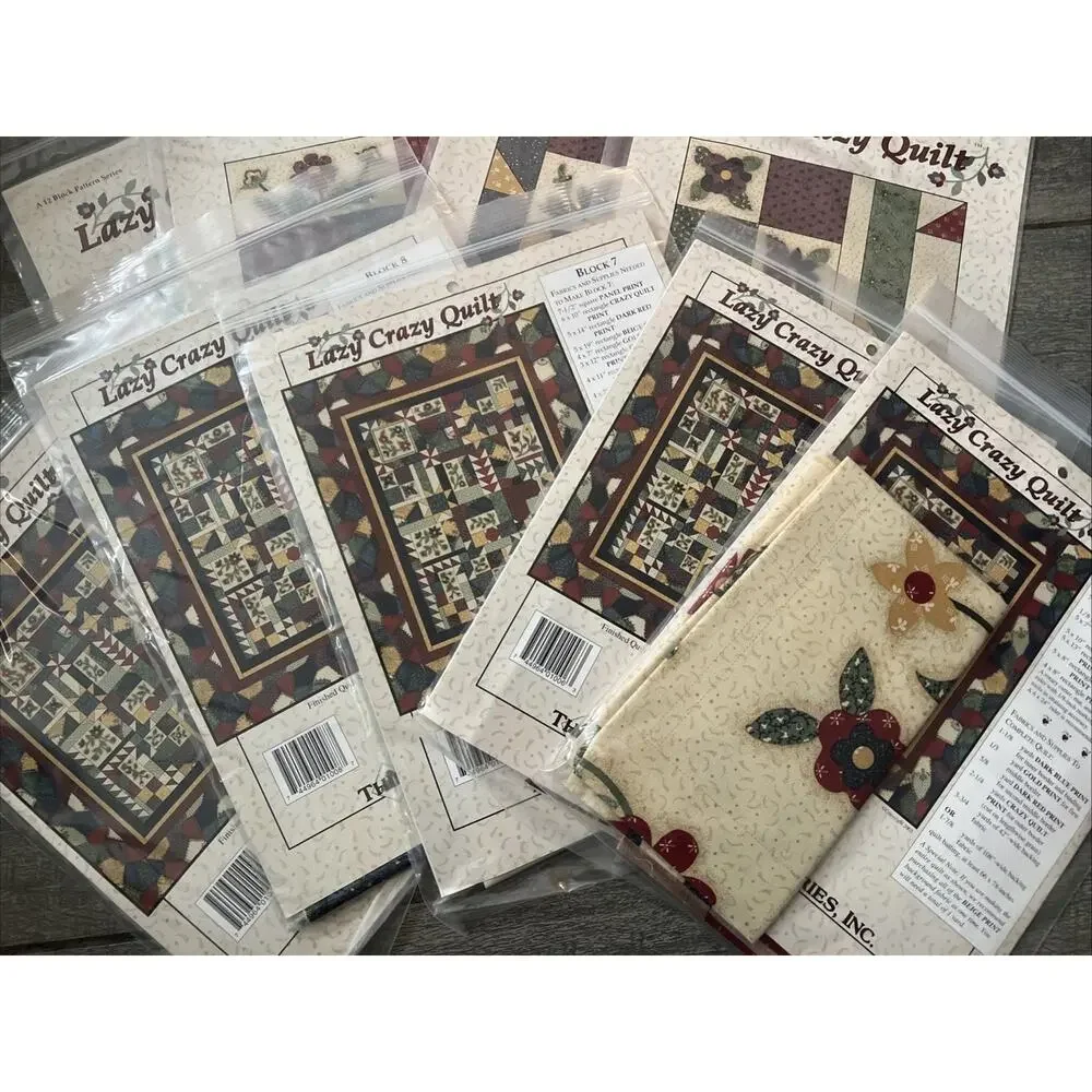 Thimbleberries Lazy Crazy Quilt Kit BOM 1-12 Sealed RJR Fabrics 62”x74” Complete